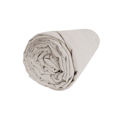 Drap housse en lin lavé bonnet 30cm, RÊVE DE LIN BLANC CERISE