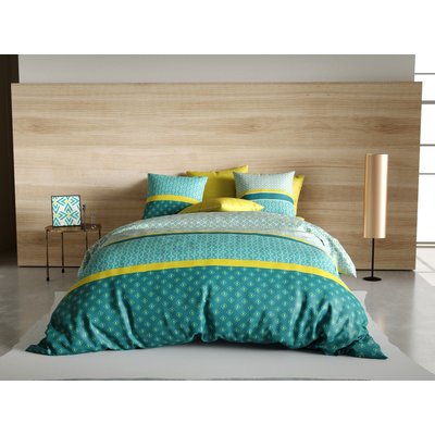 Parure housse de couette imprimée avec taie(s) coton, Malphite ATELIER DU COTON