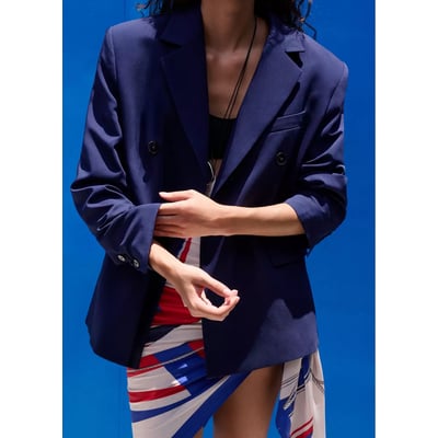 Blazer costume double boutonnage MANGO