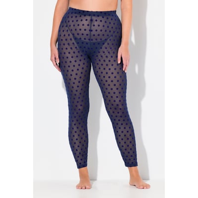 Legging en mesh, pois floqués ULLA POPKEN