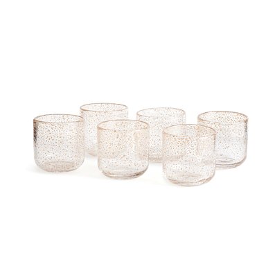 Lot de 6 gobelets verre bullé et pailleté, Paljett LA REDOUTE INTERIEURS