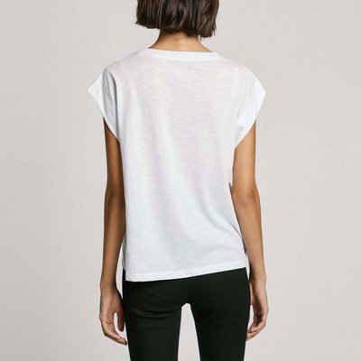 T-Shirt Coupe Boxy Avec Logo En Strass PEPE JEANS