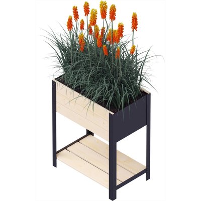 Jardinière en bois et métal Modern Surélevé JARDINDECO