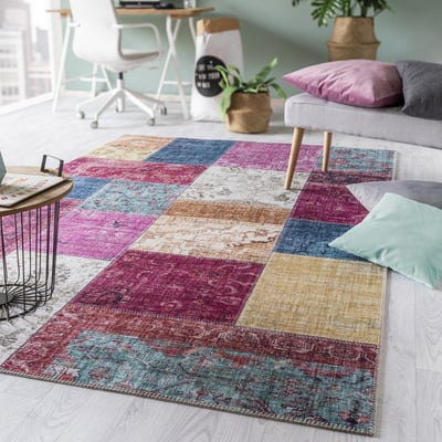 Tapis salon et chambre tissé motif géométrique NIKOL UN AMOUR DE TAPIS