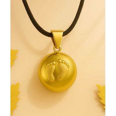 Bola de grossesse - Babyfeet - doré à l'or - poudre de diamant CACHE COEUR