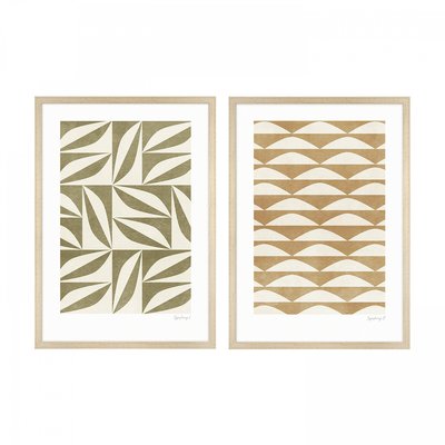 Set of 2 70x50cm Harmony Framed Prints SO'HOME