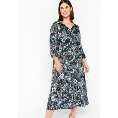 Robe-chemise en satin et imprimé Paisley LOLALIZA