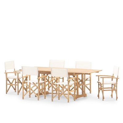 Salon de jardin, 6 chaises, JAVA LIGHT DEFORA HOME