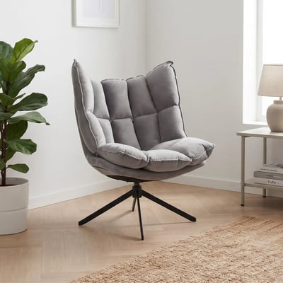 Fauteuil de relaxation pied métal noir et tissu et simili - FENIX HELLIN, DEPUIS 1862