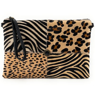 Sac à main pochette effet peau en cuir italien SERENGETI OH MY BAG