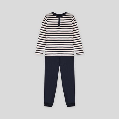 Pyjama long marinière en coton BIO MONOPRIX KIDS