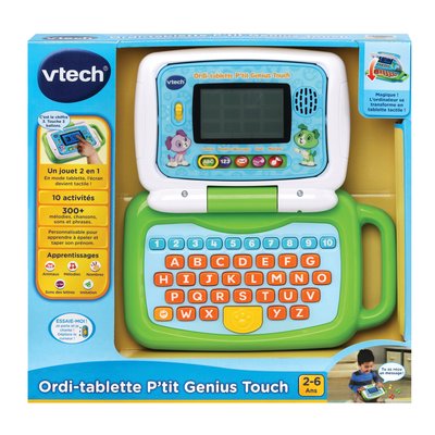 Ordinateur enfant Ordi-tablette P'tit Genius Touch vert VTECH