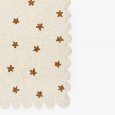 Tapis imprimé étoiles, 90 x 120cm, en coton bio MONOPRIX