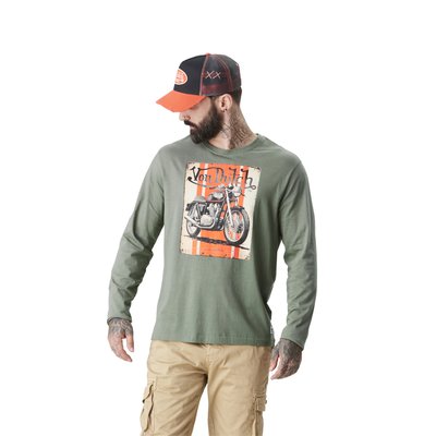 T-shirt homme à manches longues en coton avec photoprint Darel VON DUTCH