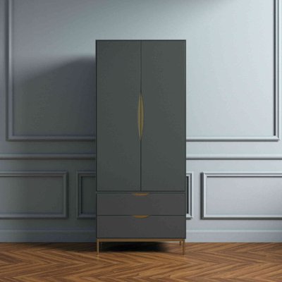 Armoire 2 portes 2 tiroirs TERRE DE NUIT