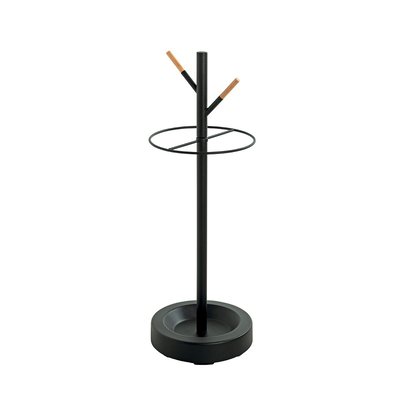 Porte parapluies en bois de hêtre et métal noir - H73 cm CALICOSY