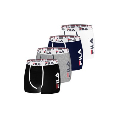 Lot de 4 Boxers Coton Uni FU5040 FILA