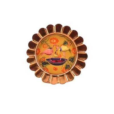 Plateau fantaisie en métal laqué Asian Fauna d22cm HASHTAG DECO