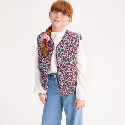 Стеганый кардиган с цветочным принтом LA REDOUTE COLLECTIONS