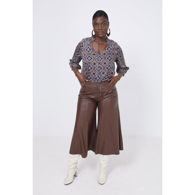 Jupe jean marron La Redoute
