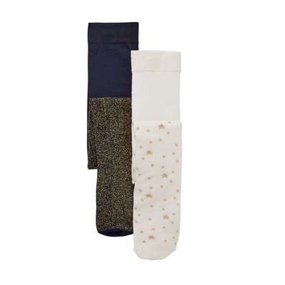Lot de 2 collants irisés VERTBAUDET