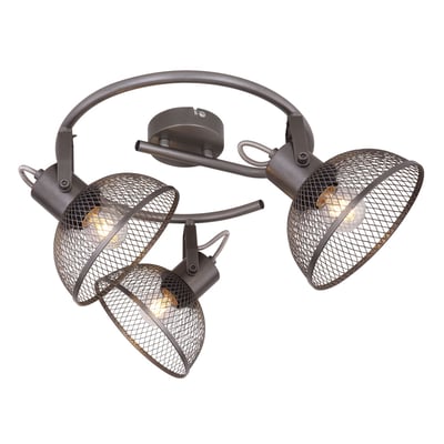 Plafonnier rond 3 lampes design vintage MONIGA GLOBO LIGHTING