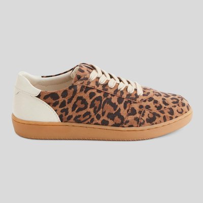 Baskets imprimé léopard en cuir MONOPRIX