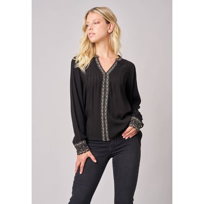 Blouse femme fluide à détails brodés ZITA DEELUXE
