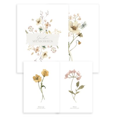 Lot de 4 affiches enfant souvenir du jardin MADEMOISELLE LILIPINSO