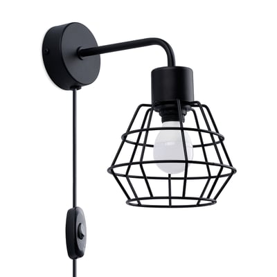 Applique Acier Noir E14 1 Suba EDEN