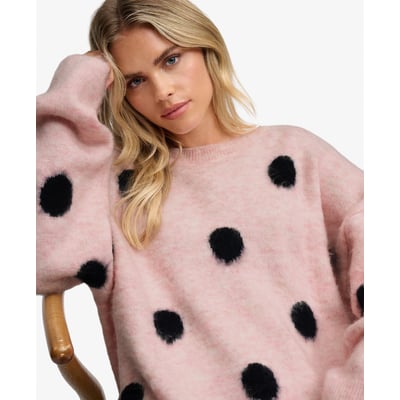 Pull Polka Dot Brossé Coupe Décontractée SUPERDRY