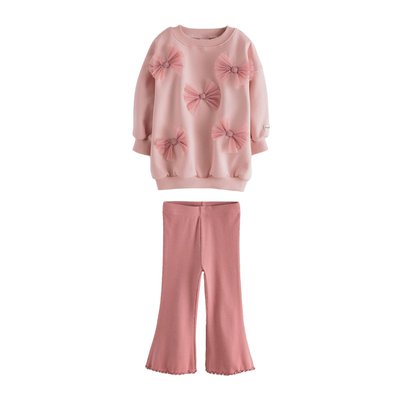sweat-shirt et évasé avec nœud, ensemble NEXT