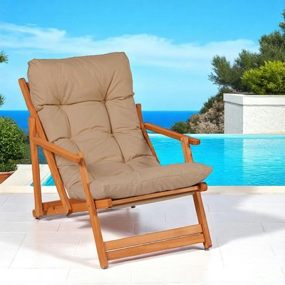 Chilienne taupe pliante - grand confort SORA PIER IMPORT