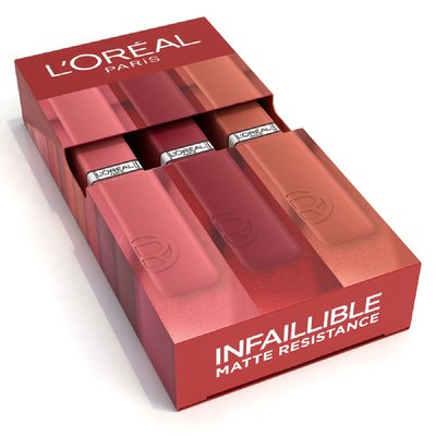 Coffret 3 Rouges à Lèvres Liquide L'OREAL PARIS