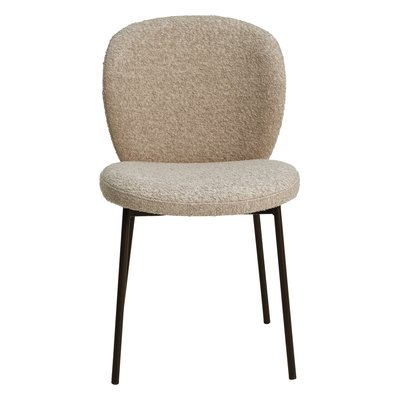 Chaise repas effet laine bouclée blanche Alba ZAGO