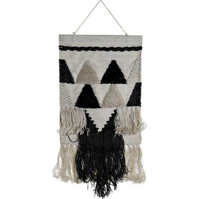 Tapisserie murale boho en jute et coton style tricolore élégant RECOLLECTION
