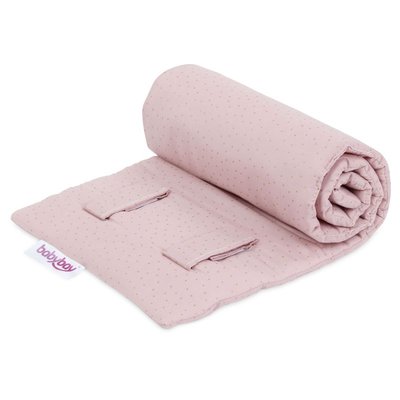 Tour de lit coton organique Royal pour barrière Cododo Rose/Doré BABYBAY