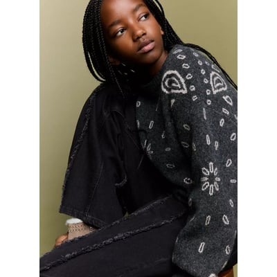 Jean wide leg à franges MANGO KIDS