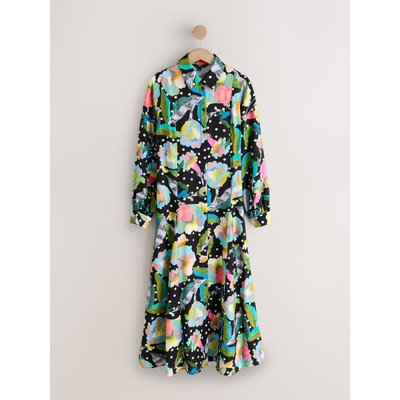 Robe chemise imprimée à manches longues NEXT
