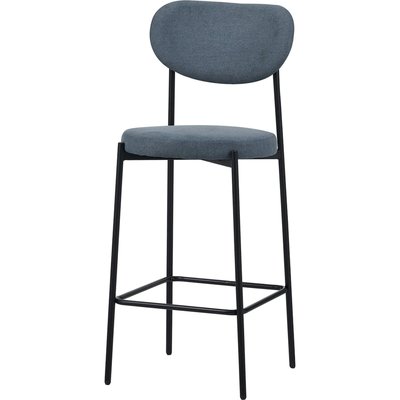 Tabouret de bar  design assise confortable en métal et tissu RECOLLECTION