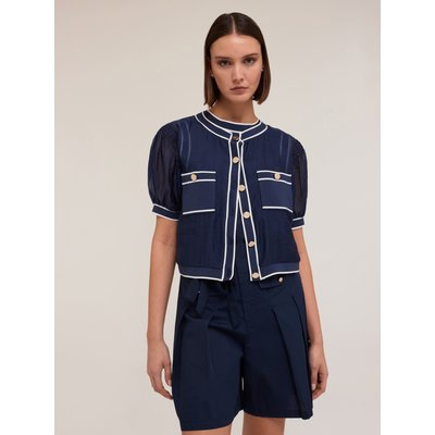 Camicia misto lyocell con bordi a coste bicolor MOTIVI