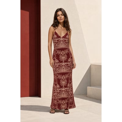 Robe longueur midi ajustée imprimé floral RIBAY LA PETITE ETOILE