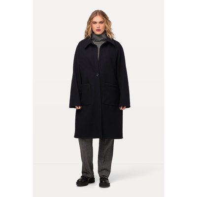 Manteau en lainage à col chemise et manches ULLA POPKEN