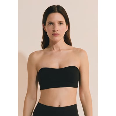 Soutien-gorge bandeau avec bretelles amovibles en coton AMANDE ETAM