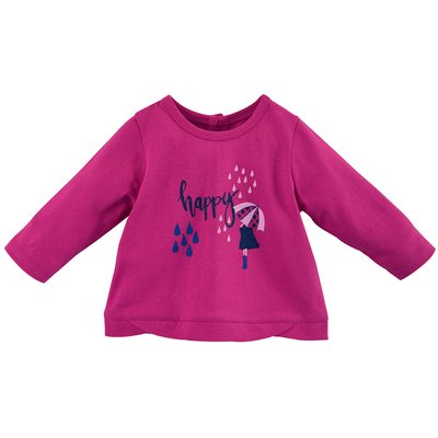 T-shirt manches longues rose happy SUCRE D'ORGE