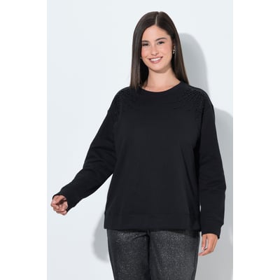 Sweat-shirt avec perles brodées fantaisie ULLA POPKEN