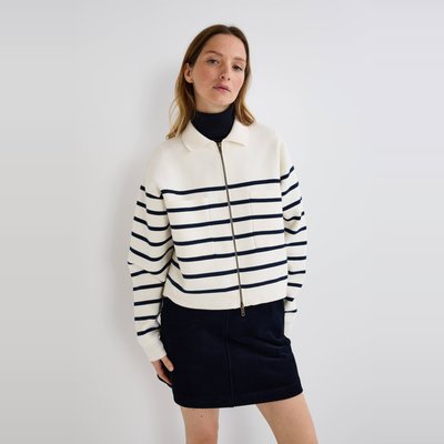 Veste en maille à rayures MONOPRIX
