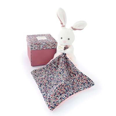 Doudou Lapin avec mouchoir 12cm DOUDOU ET COMPAGNIE