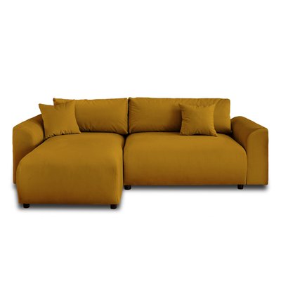 Canapé d'Angle Convertible en Velours 4 places - CAMELIA LISA DESIGN