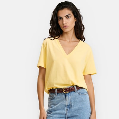 T-shirt loose col V, manches courtes LA REDOUTE COLLECTIONS